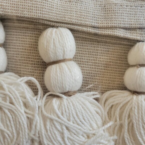 NWT [Jennifer Adams] Bolsa Throw Blanket with Pom Tassels - Picture 4 of 5